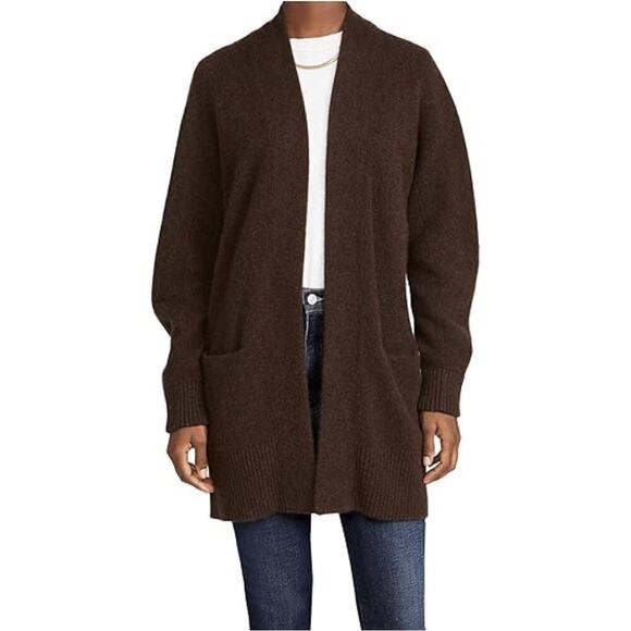 Vince. Heather Brownstone 100% Cashmere Raglan Look  Cardigan Women's XXL - Picture 1 of 11